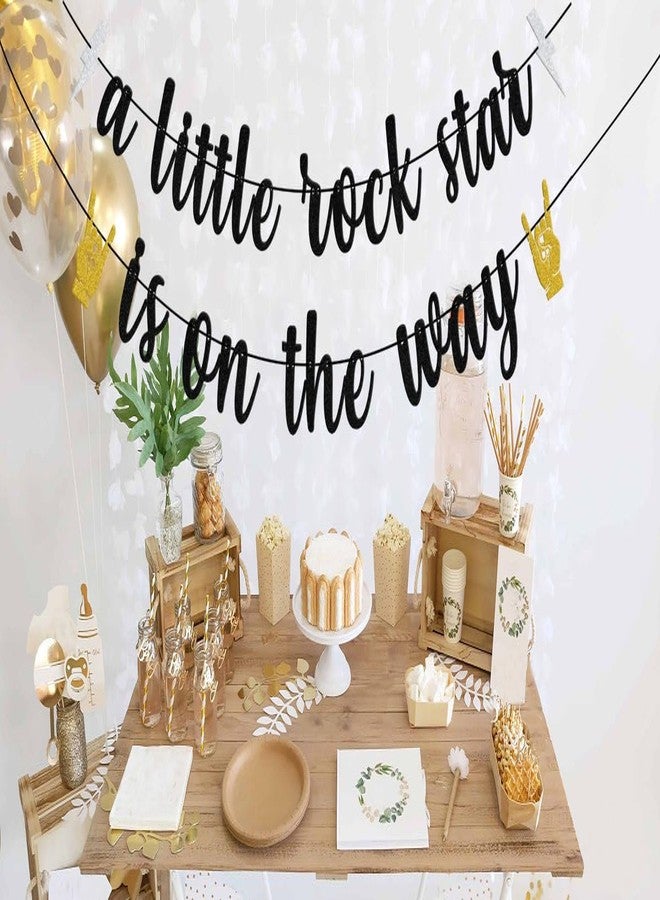 WFKLDF Little Rock Star Banner - Rock & Roll Party Decorations, Baby Shower Gender Reveal - Image 5